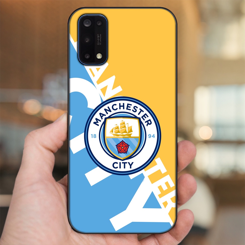 Ốp lưng Realme 7 Pro viền đen in hình Manchester City MC