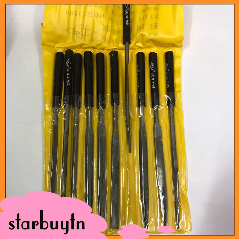 Bộ giũa kim loại Hugon 10 món 4x160x10 đa năng