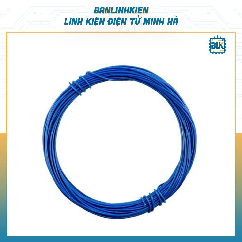 Dây Điện 0.5MM Xanh Dương dùng nối mạch-câu mạch( Cuộn 5 Mét)