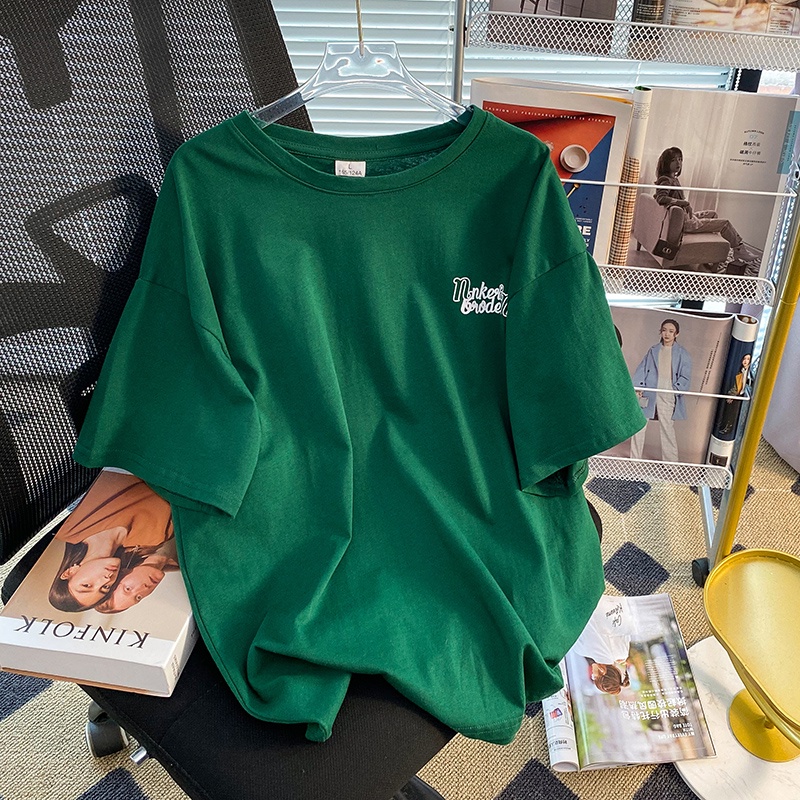 Áo Thun Tay Lỡ UNDERBROKEN Xanh Lá 100% Cotton, Áo Phông Rộng Mẫu Mới 2022