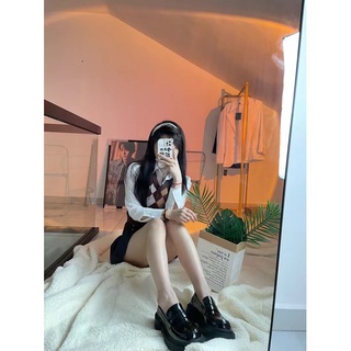 (ORDER) Giày Loafer nữ da cao 6cm (Ảnh thật)