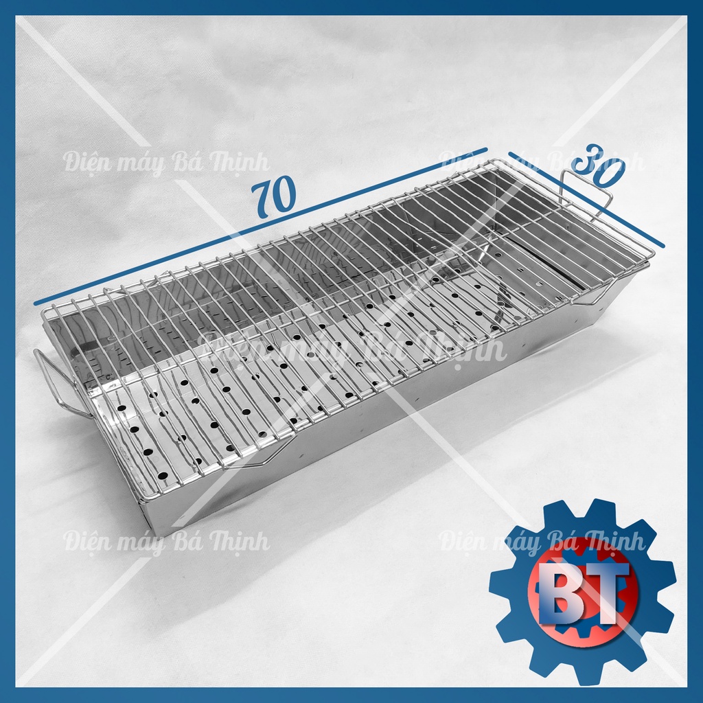 Khay nướng / bếp nướng than hoa Inox + vỉ nướng