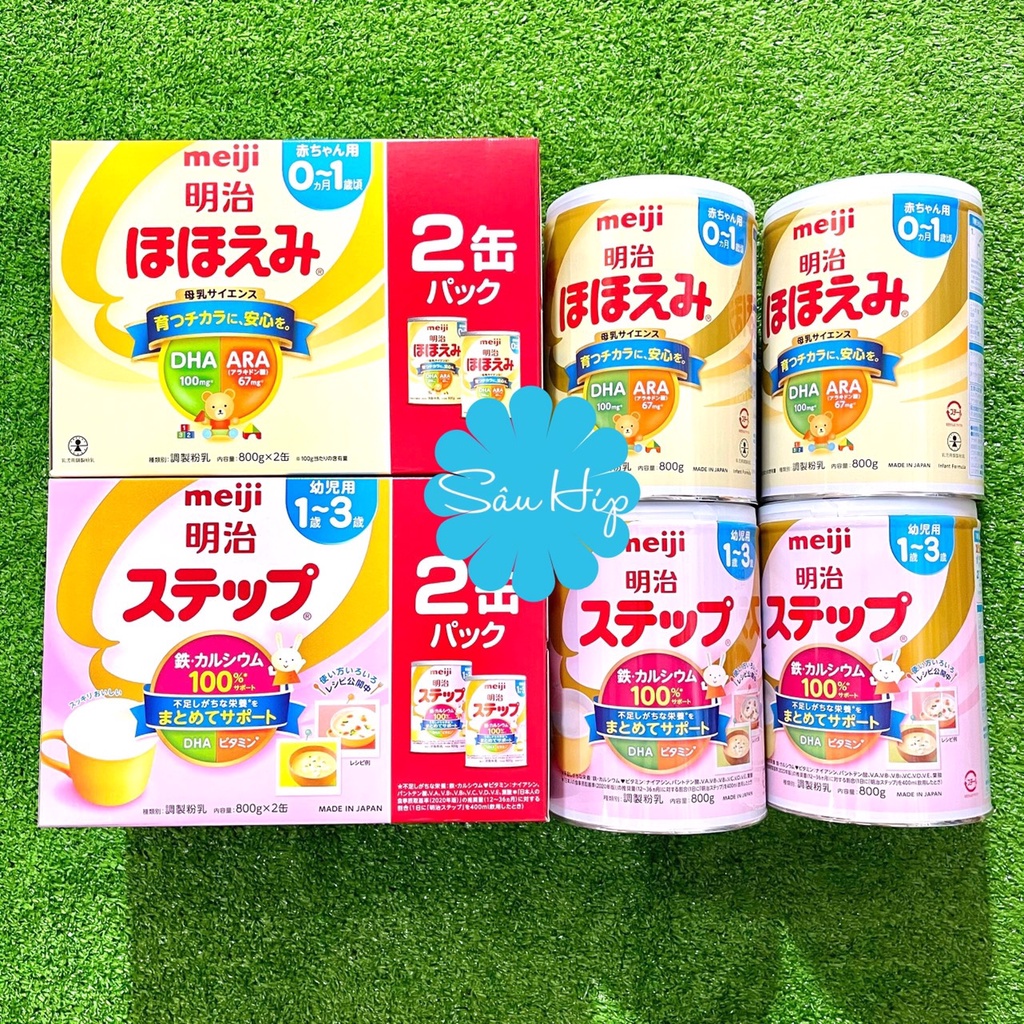 COMBO SỮA MEIJI SỐ 0 (0-1) VÀ SỐ 9 (1-3)  NỘI ĐỊA NHẬT BẢN (HỘP 800gr x 2)