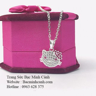 Dây chuyền bạc trẻ em mèo Hello Kitty