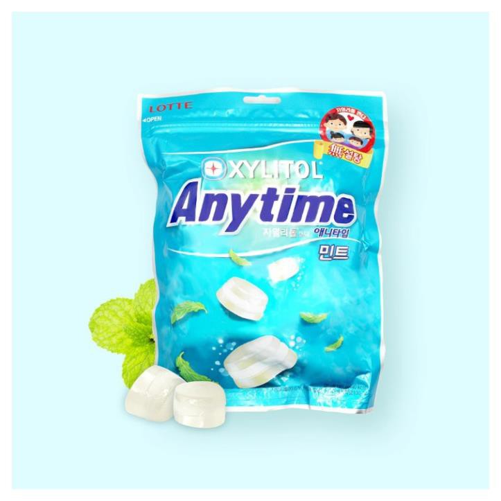 Kẹo Lotte Xylitol Anytime Bạc Hà Gói 92g