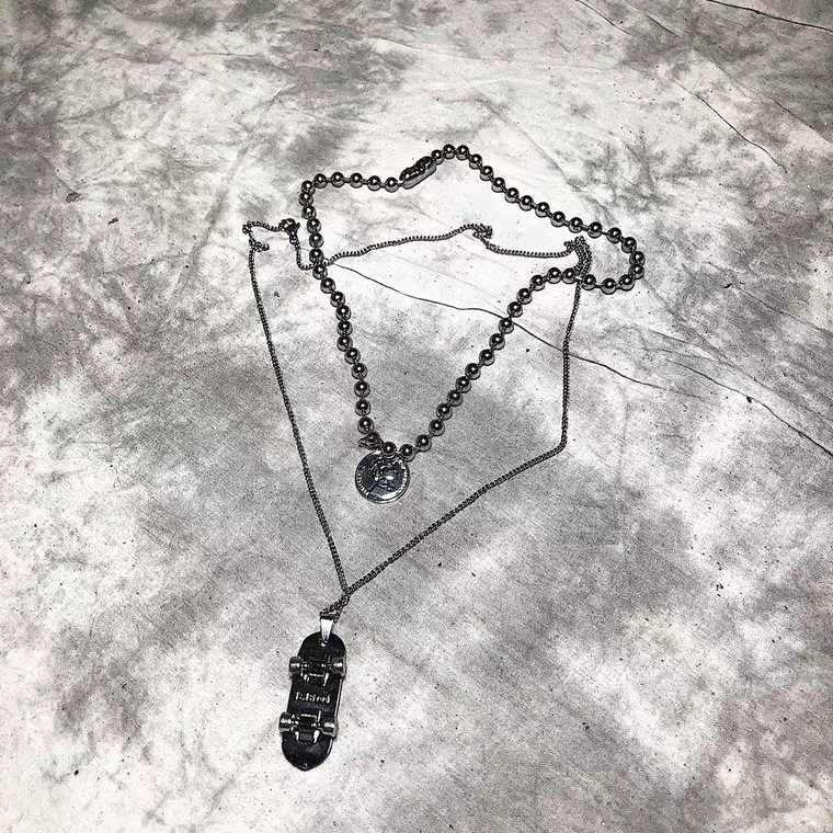 Dây chuyền dài nhiều lớp phong cách Hip-hop cá tính
