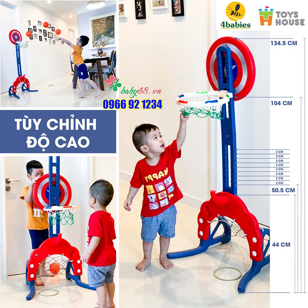 Bộ đồ chơi thể thao đa năng cho bé: Bóng đá, ném vòng, bóng rổ Toys House WM19041, WM19046