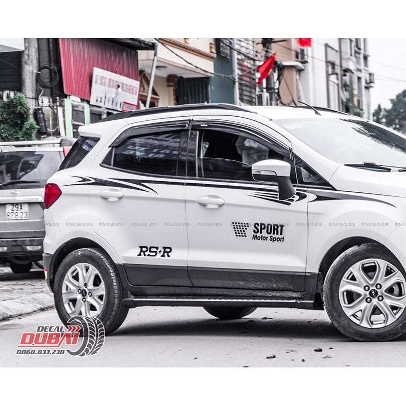 Tem Dán Sườn Xe Ô Tô Ecosport đổi được các dòng xe ( Sedan, hatback, suv)