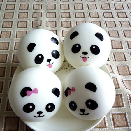 Đồ Chơi Mềm Nở Chậm Làm Từ PU Bánh Gấu Trúc 4cm