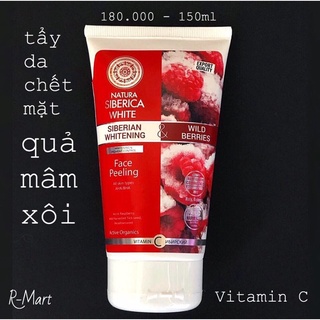Tẩy da chết mặt dưỡng trắng natura siberica peeling quả mâm xôi 150ml