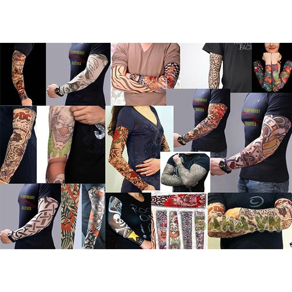 Găng Tay Đi Nắng Hình Xăm Tattoo