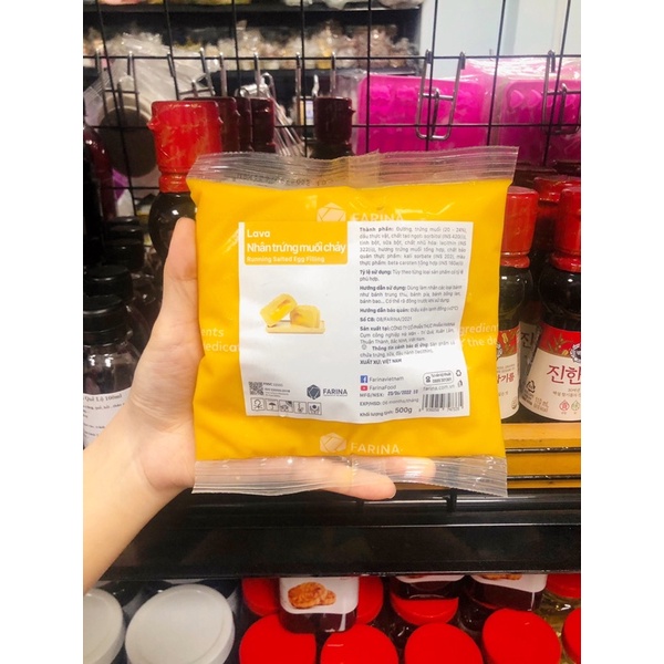 Nhân trung thu Farina LAVA Trứng Muối Chảy 500g - [Chỉ ship Hoả Tốc Hà Nội]
