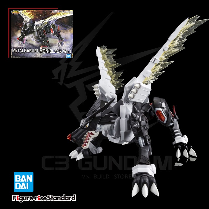 [BANDAI] MÔ HÌNH LẮP RÁP GUNDAM FIGURE RISE STANDARD METAL GARURUMON (BLACK VER) AMPLIFIED [DIGIMON] GUNPLA NHẬT BẢN