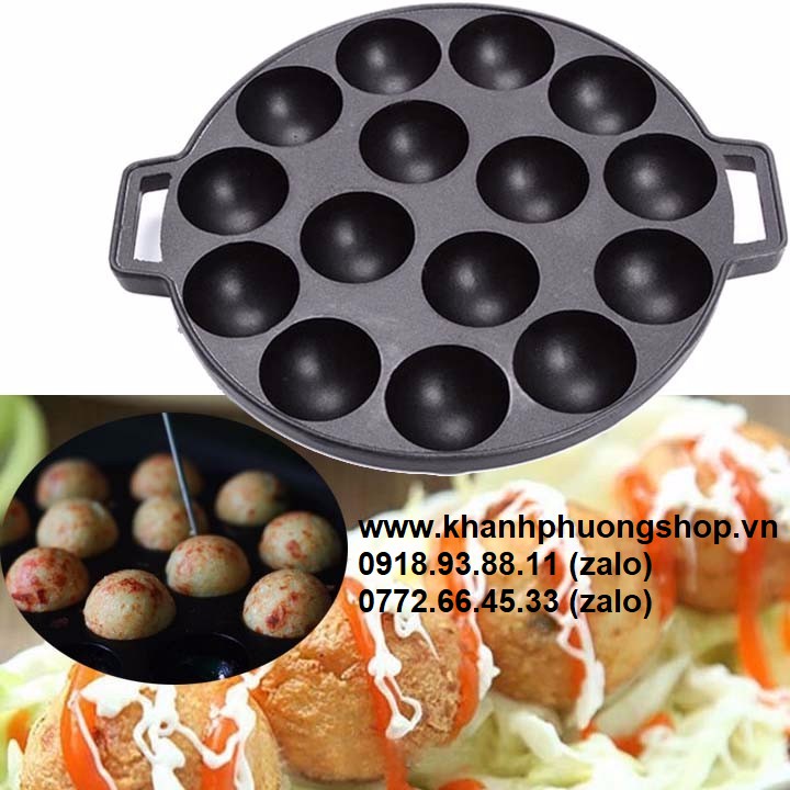 Chảo gang làm bánh bạch tuột - chảo gang