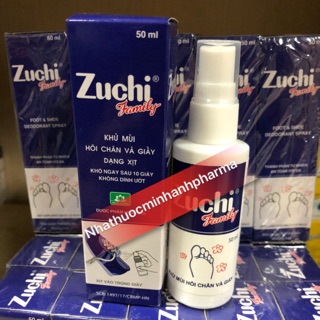 Combo 2 lọ Zuchi Family 50ml khử mùi hôi chân & giầy