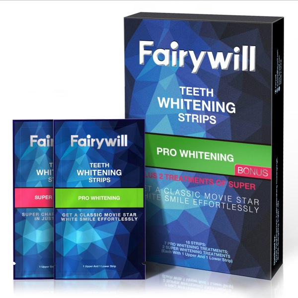 Combo Miếng Dán Trắng Răng FAIRYWILL FW-334 Gồm 7 Miếng Dán Pro Và 2 Miếng Dán Super – Hàng Chính Hãng