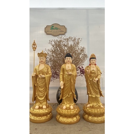 Ta Bà Tam Thánh đứng cao 45cm -47cm