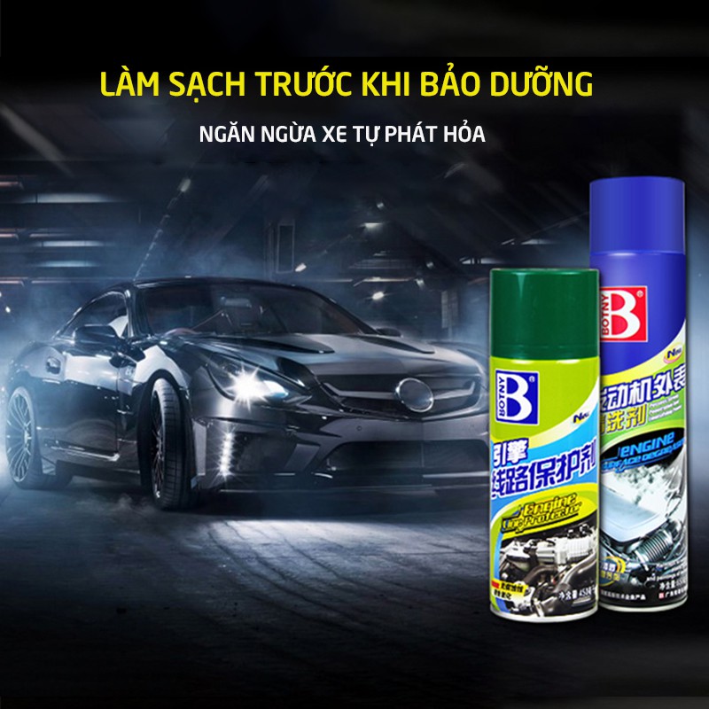 Dung dịch bảo dưỡng bề mặt khoang động cơ BOTNY Engine Protector 450ml,chai xịt bảo vệ dây điện,bộ máy và động cơ_B-1971