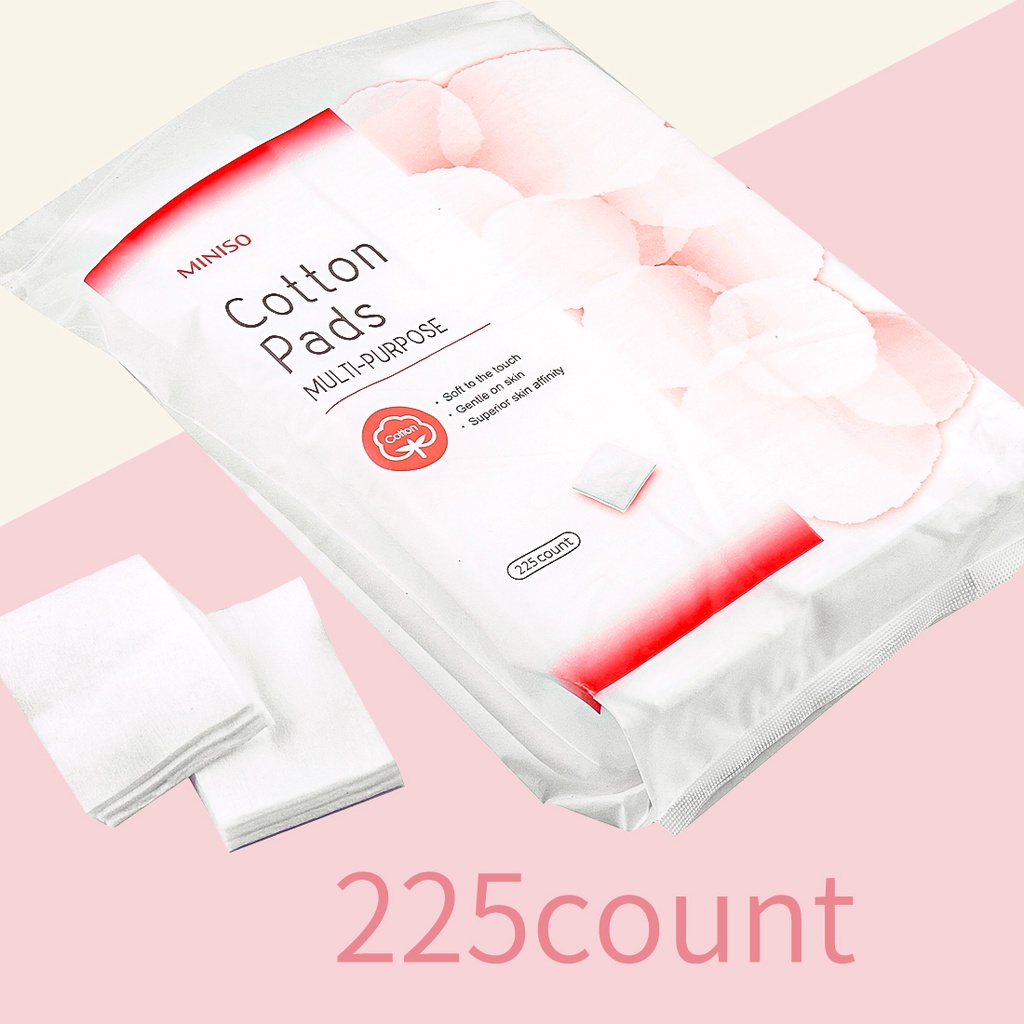 Bông tẩy trang Cotton Pads Mềm Mịn Chất 225 miếng MINISO Multi-Purpose Beauty Cotton Pads