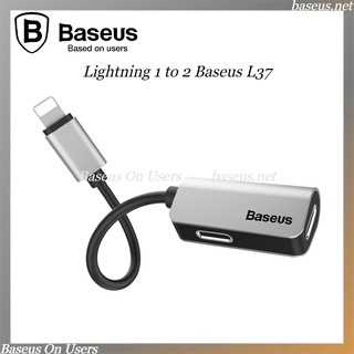 Bộ chia cổng Baseus - 1 cổng Lightning thành 2 cổng Lightning - Vừa sạc vừa nghe tiện lơi - Chính Hãng