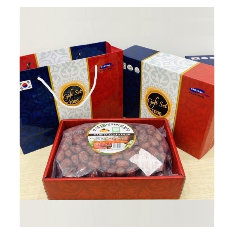 [ Hàng Mới ] Táo Đỏ Hàn Quốc Sấy Khô, Hộp Quà Tặng Cao Cấp (Gift Set), Trọng Lượng 1Kg, Thơm Ngon Bổ Dưỡng
