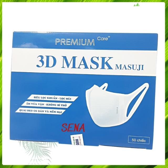 [Siêu rẻ] Khẩu Trang 3D Mask Masuji Xuân Lai Chinh Hãng Công nghệ Nhật Bản Hộp 50 Chiếc Lọc khuẩn Lọc Mùi Êm Mềm Mại