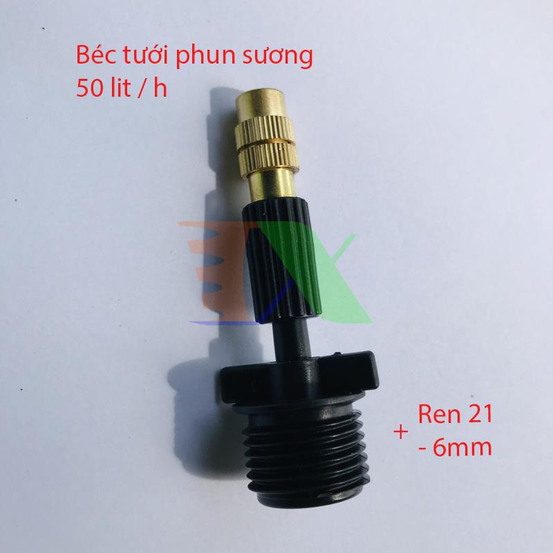 Béc tưới phun sương MT-309H 50 lit / h, Đầu phun sương bằng đồng + Khởi thủy ren 21-6mm