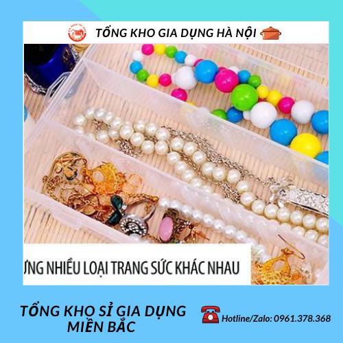 Hộp đựng đồ 10 - 15 ngăn trong suốt tiện dụng 1253 Tổng Kho Sỉ Gia Dụng