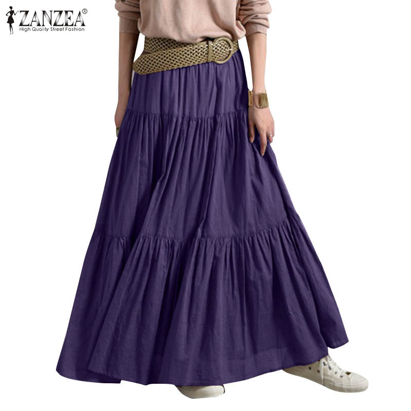 Chân Váy ZANZEA Xếp Tầng Thời Trang Cho Nữ