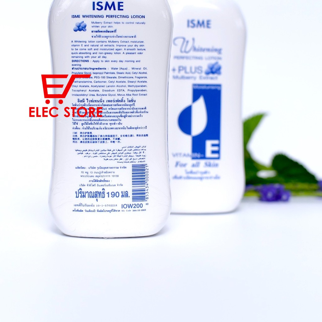 Sữa dưỡng thể ISME whitening Vitamin E 190ml Thái Lan