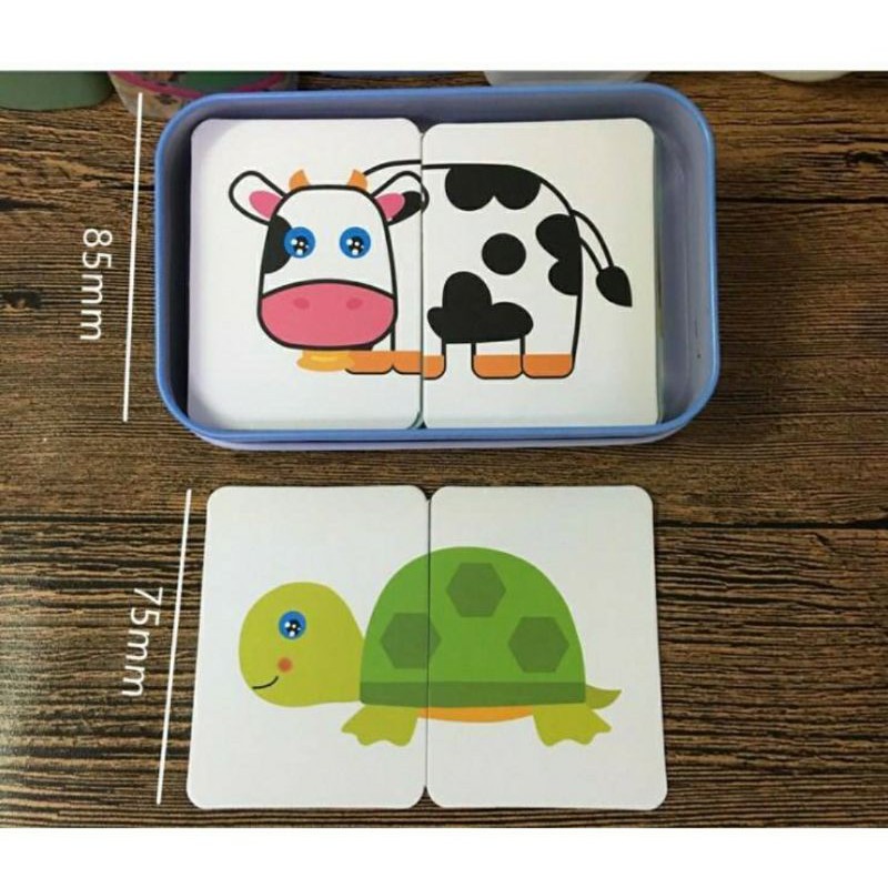 #DoChoiGiaoduc# ghép hình 2 mảnh Montessori chủ đề động vật giúp trẻ học Tiếng Anh