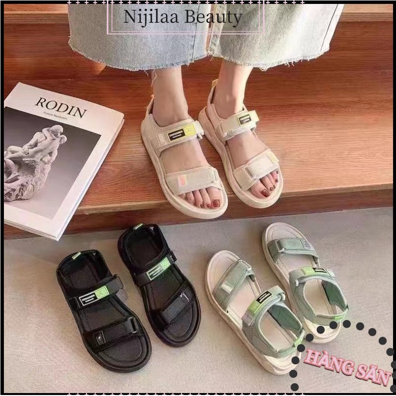 Giày Sandal Nitrogen071 Dây Quai Ngang Mắt Cá Mềm Thoải Mái Thời Trang Mùa Hè Cho Nữ