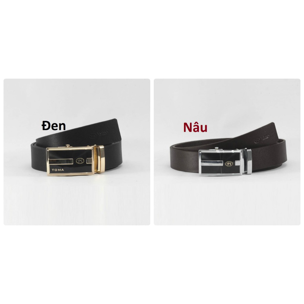 Dây thắt lưng nam Toma Việt Nam DL2A6DI632 - da bò - mặt khoá ngẫu nhiên