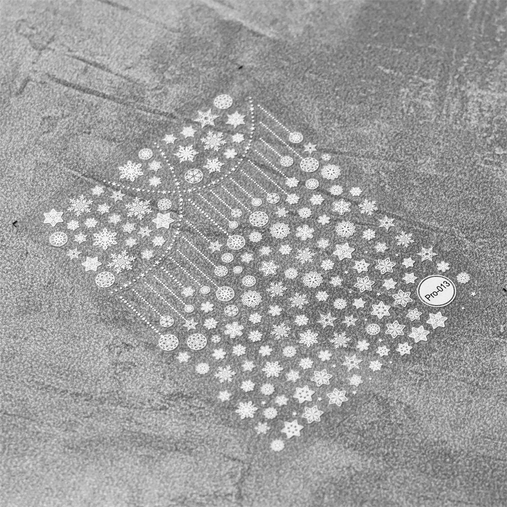 Miếng Dán Trang Trí Móng Tay Họa Tiết Bông Tuyết Giáng Sinh DIY