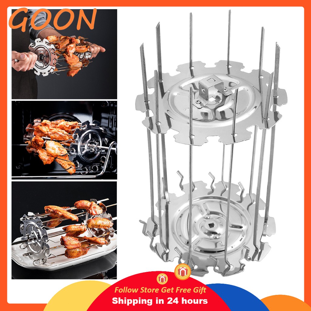 Xiên Nướng Thịt BBQ GOON Tiện Lợi Làm Từ Thép Không Gỉ 304 Phụ Kiện Cho Lò Nướng Điện