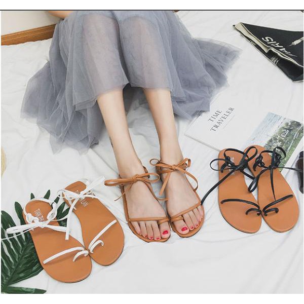 Giày sandal Xỏ ngón cột nơ mys