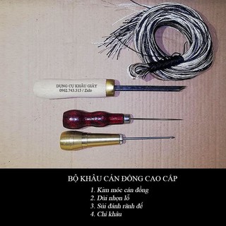 BỘ KHÂU GIÀY DÉP CÁN ĐỒNG CAO CẤP (Tặng chỉ khâu)