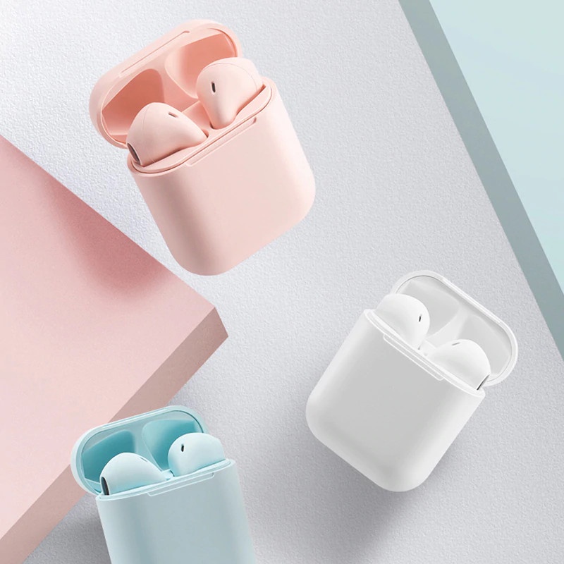 Vỏ Bảo Vệ Hộp Sạc Tai Nghe Bluetooth 5.0 I12 Không Dây Bằng Silicon Họa Tiết Hoạt Hình