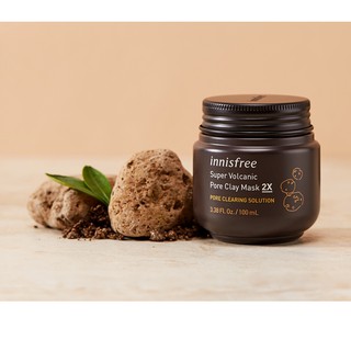[Mã SFP-56776056 Giảm 20K] Mặt nạ đất sét innisfree Super Volcanic Pore Clay Mask 2X 100ml