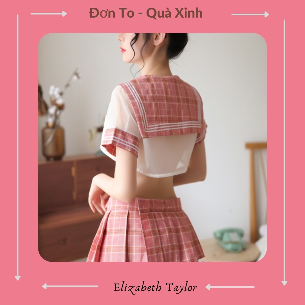 Cosplay Học Sinh Sexy - Đồ Lót Cosplay Học Sinh - Set Đồ Ngủ Cosplay Học Sinh Thắt Nơ