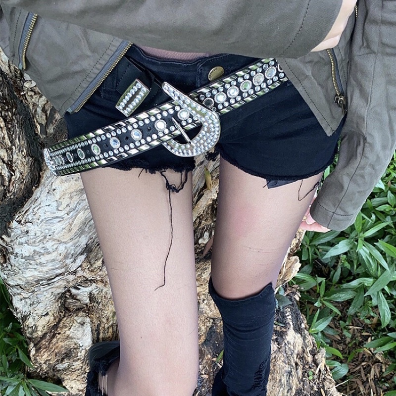 Dây lưng đính đá phong cách Punk Rock cá tính, sexy - ROCK belt