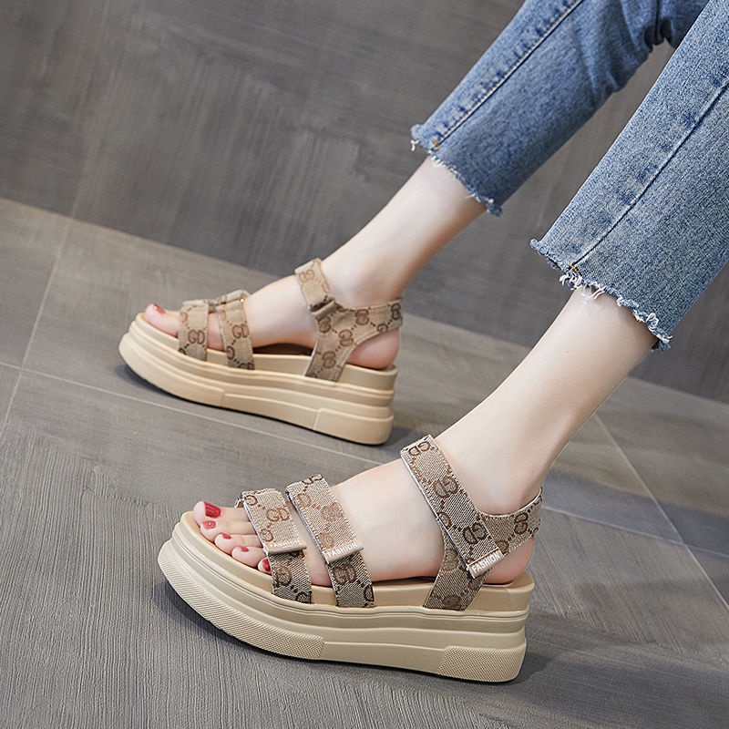 Giày Sandal Thể Thao Đế Dày Tăng Chiều Cao 2022 Mẫu Mới Thời Trang Mùa Hè Cho Nữ
