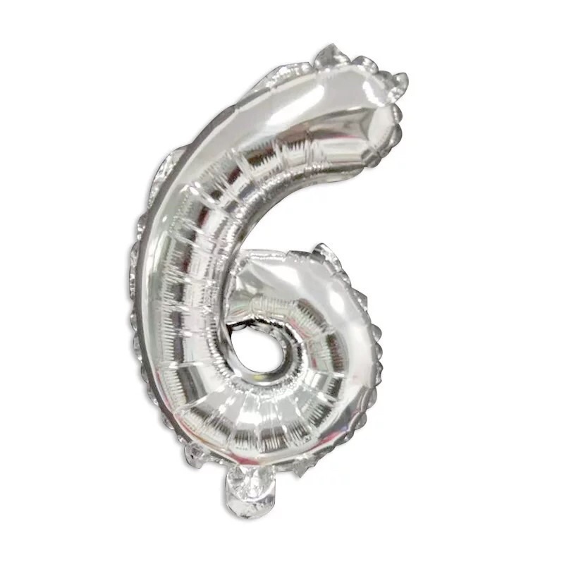 Bóng lá nhôm hình số size 16inch trang trí tiệc, sinh nhật