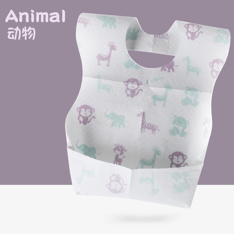 Sét 10 yếm giấy dùng 1 lần cho bé