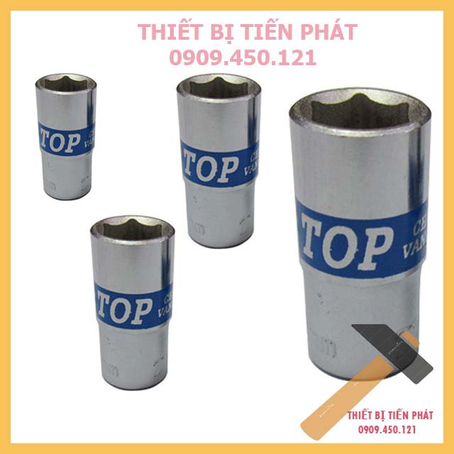 Đầu Tuýp TOP 6 Cạnh 1/4'' Đủ Các Số (Chính Hãng)