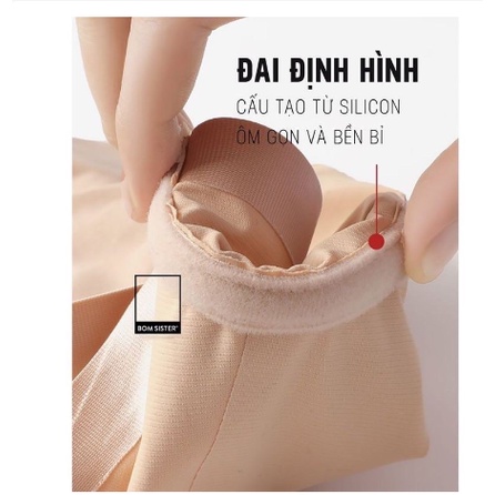 Quần Gen bụng satin chống cuộn Siêu thon gọn _ Quần nịt bụng định hình su lụa vát chéo 8029