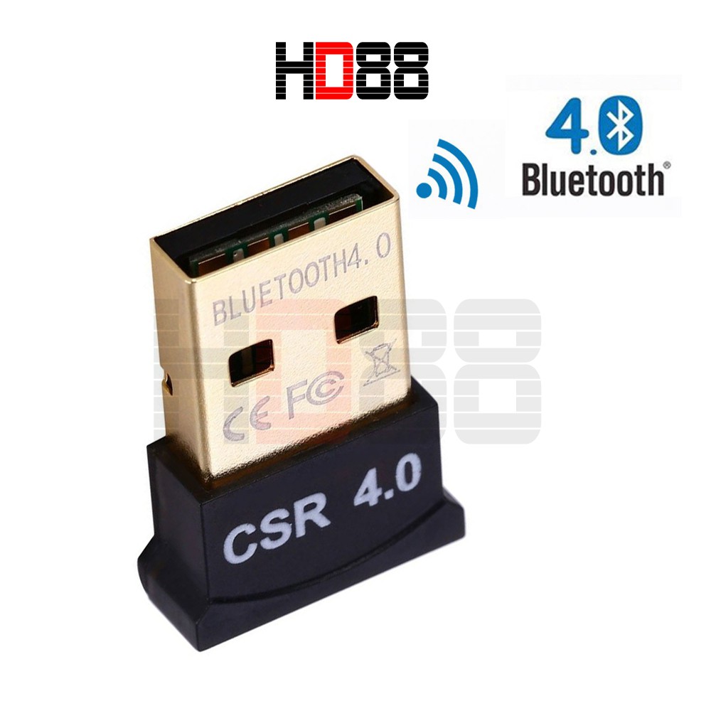 USB Bluetooth CSR V4.0 cho máy tính laptop, PC win 10/8/Xp/7 Vista 32/64bit chất lượng HD88