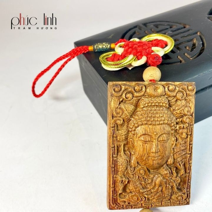 Dây Treo Xe Ô Tô Phong Thủy Tượng Phật Trầm Hương PHÚC LINH