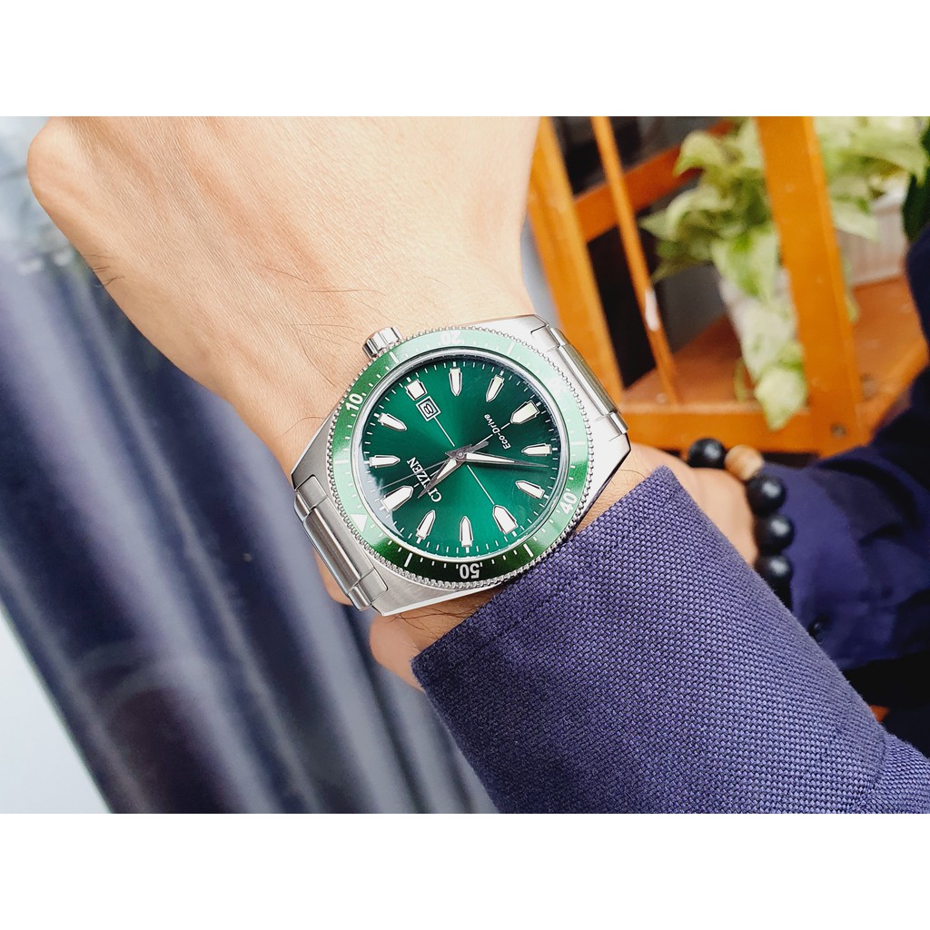 Đồng Hồ nam chính hãng Citizen Eco-Drive AW1598-70X - Máy quartz pin năng lượng ánh sáng - Kính cứng