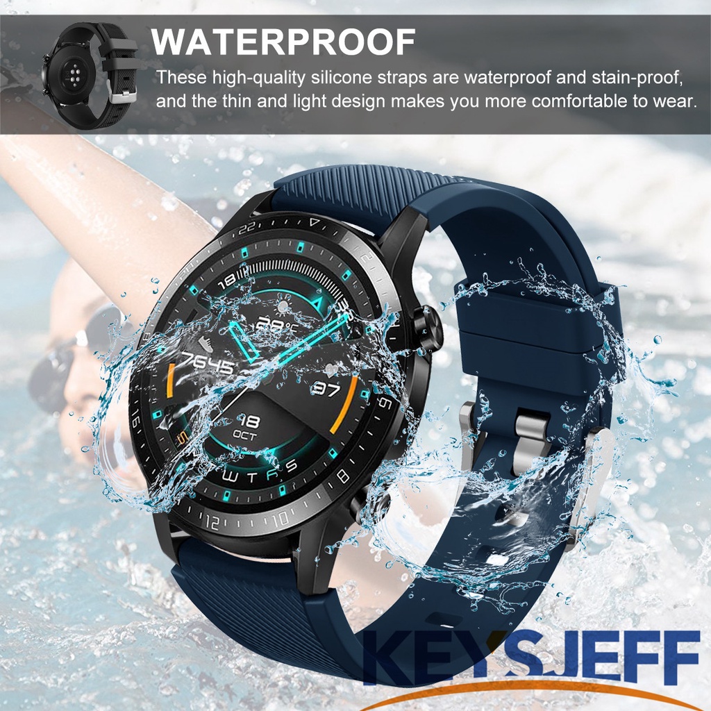 Dây Đeo Thay Thế Bằng Silicon Mềm Thoáng Khí Nhanh Chóng 22mm Cho Đồng Hồ Huawei Watch GT 3 46mm/ Samsung Galaxy Watch 46mm/ Gear S3 71003